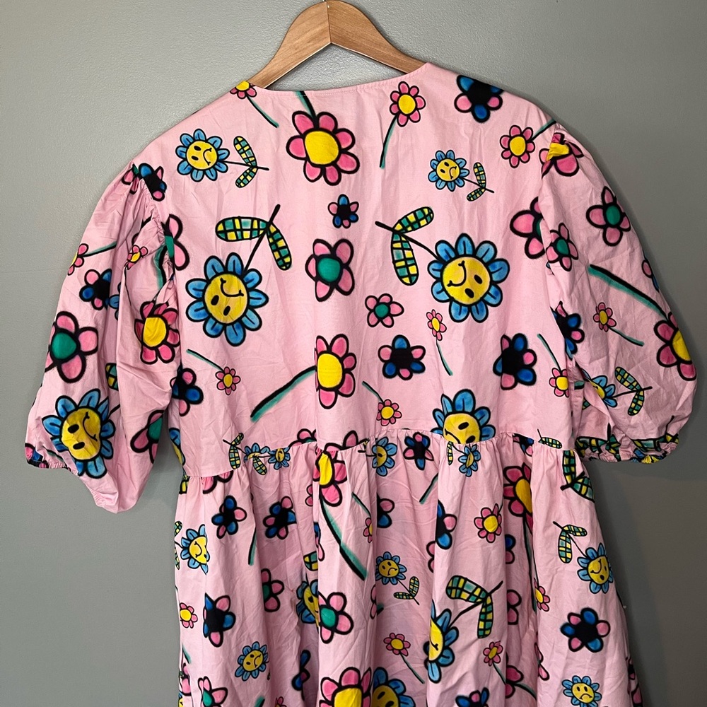 SOLD Lazy Oaf Airbrush Flowers Babydoll Dress - Picture 9 of 14